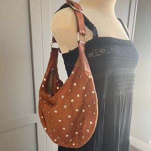 Maurizio Taiuti Tan Studded Hobo bag